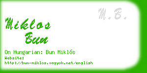 miklos bun business card